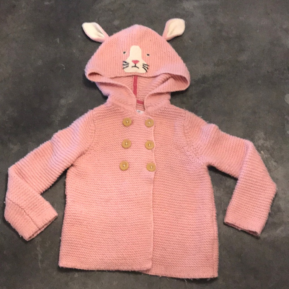 Mini Boden bunny hoodie sweater